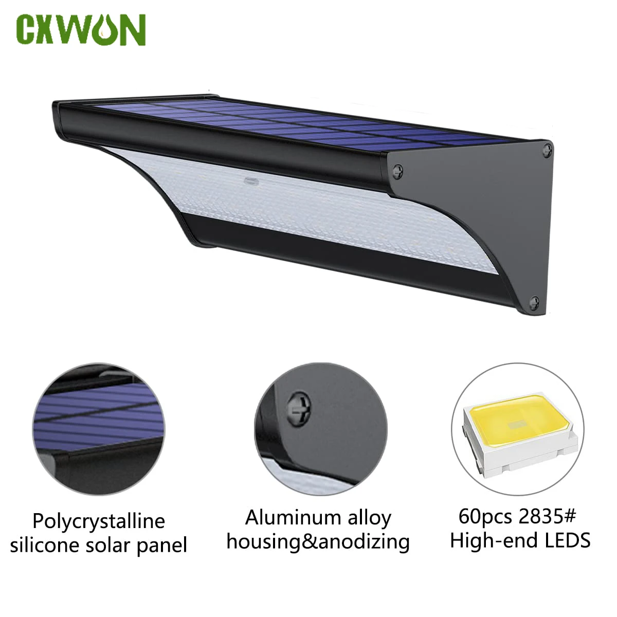 Outdoor Lighting Experts - 60/48Led Outdoor Solar Wandlamp Solar Schijnwerpers