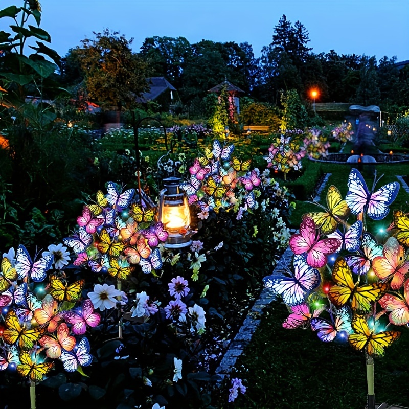 Outdoor Lighting Traditional - Solar LED-vlindertuinverlichting Waterdichte kleurrijke buitengazonpadlamp voor