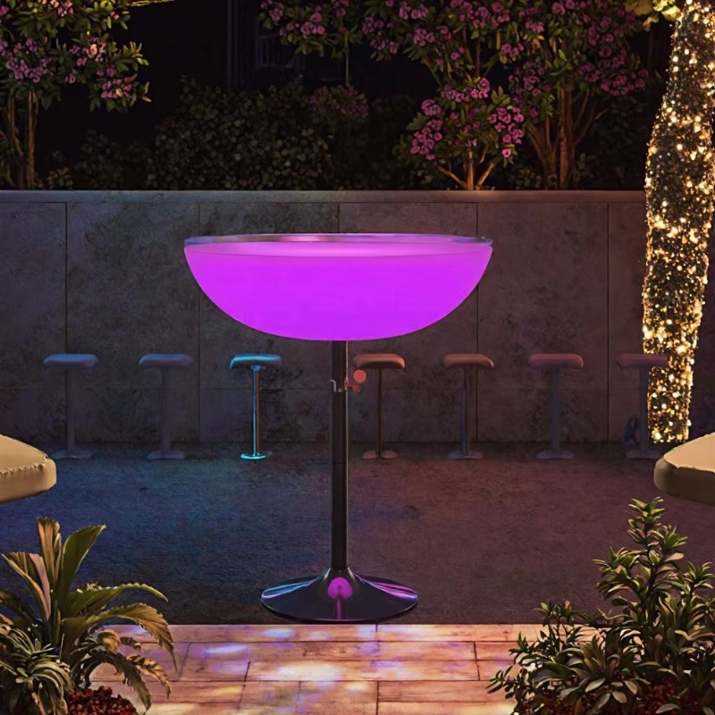 Outdoor Lighting Restaurant - Draagbare LED-lichtbalk tafels en stoelen voor