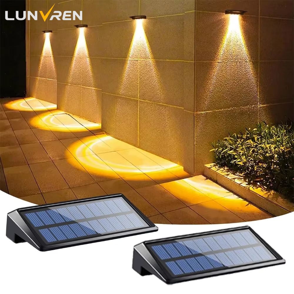 Outdoor Lighting Zigbee - 2-pack zonne-wandlampen 4 LED zonne-hekverlichting buiten