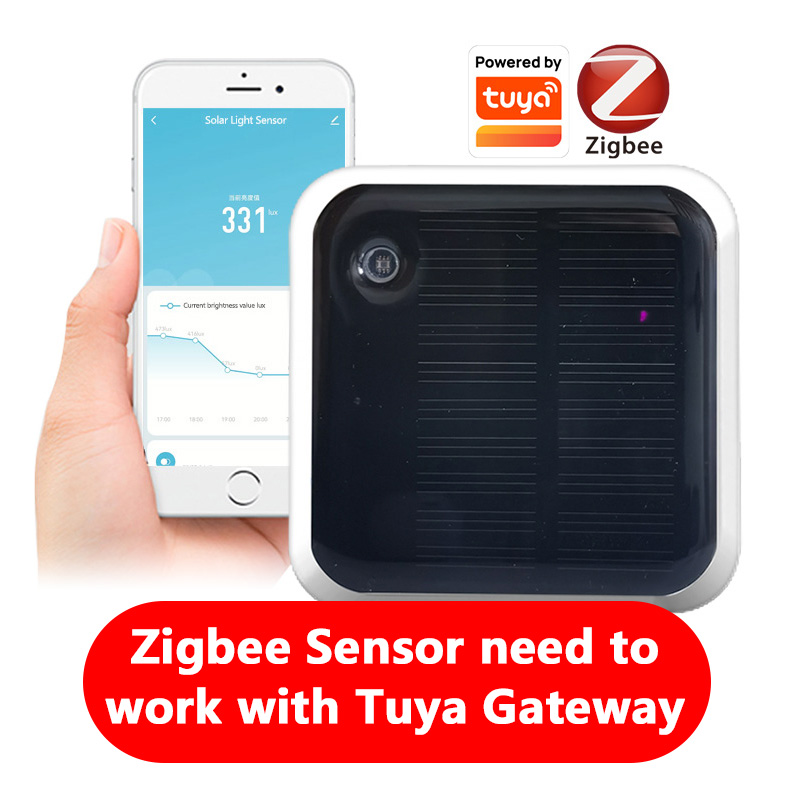 Outdoor Lighting Zigbee - Waterdichte buitenhelderheidsdetector met realtime helderheidsbewaking Zonne-lichtsensor