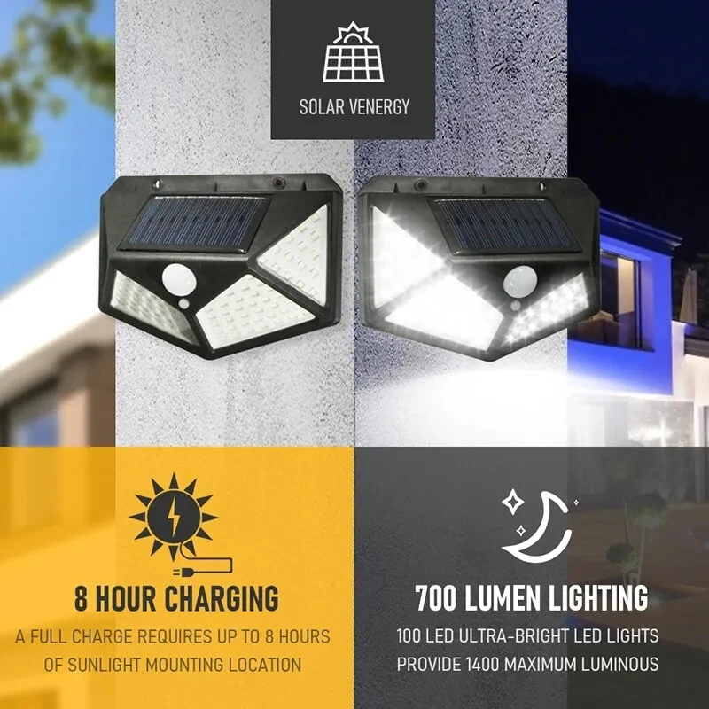 Outdoor Lighting Traditional - 100Led multifunctionele zonnelamp buiten tuindecoratie zonne-licht