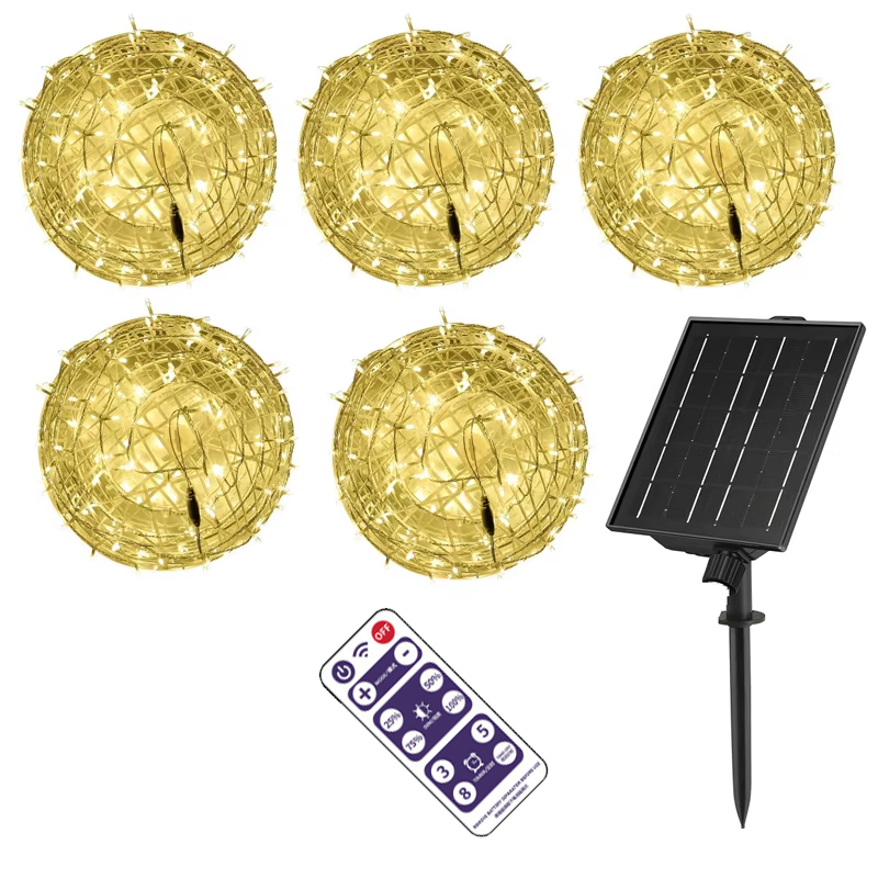Outdoor Lighting On Trees - Kerstbalverlichting op zonne-energie voor boom buiten,