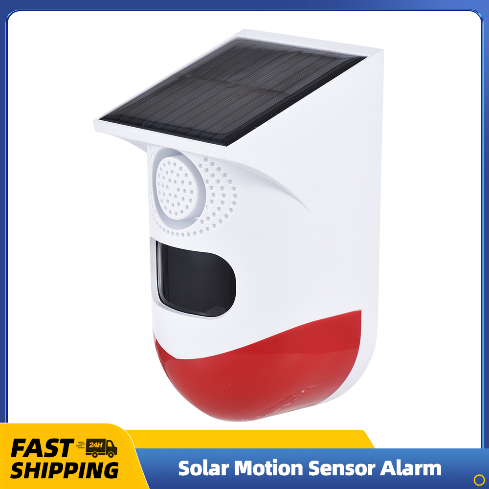 Outdoor Lighting Experts - Solar Motion Sensor Alarm Outdoor 120db