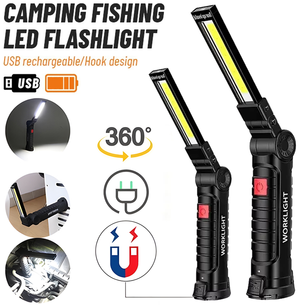 Outdoor Lighting Fixtures - LED COB-zaklamp USB oplaadbare zaklampinspectielamp met