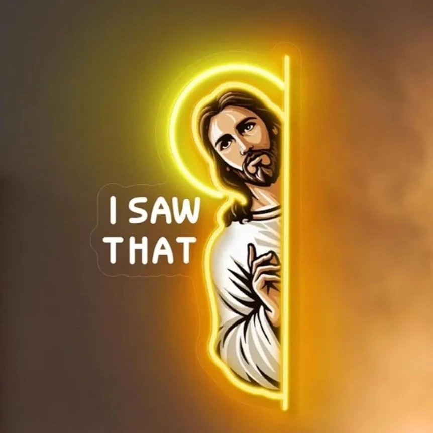 Outdoor Lighting Restaurant - Jesus LED Neonbord Ik zag dat