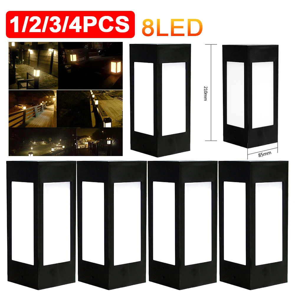 Post Cap Light - 1-4Pc Zonne-Hek Paal Led Cap Licht