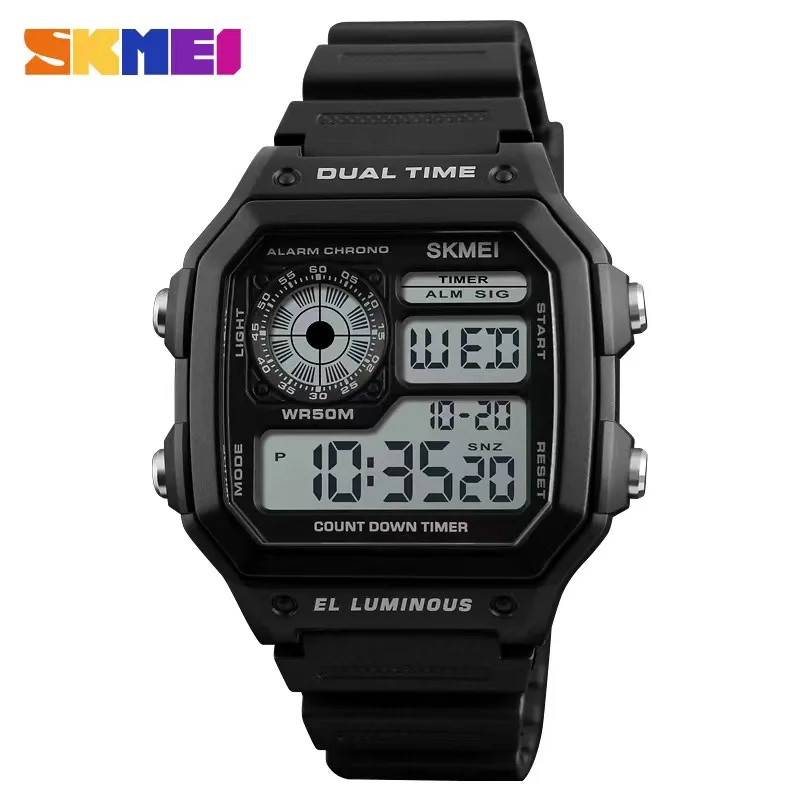 Outdoor Lighting Zones - Skmei Fashion Mannen Pu Band Multifunctionele