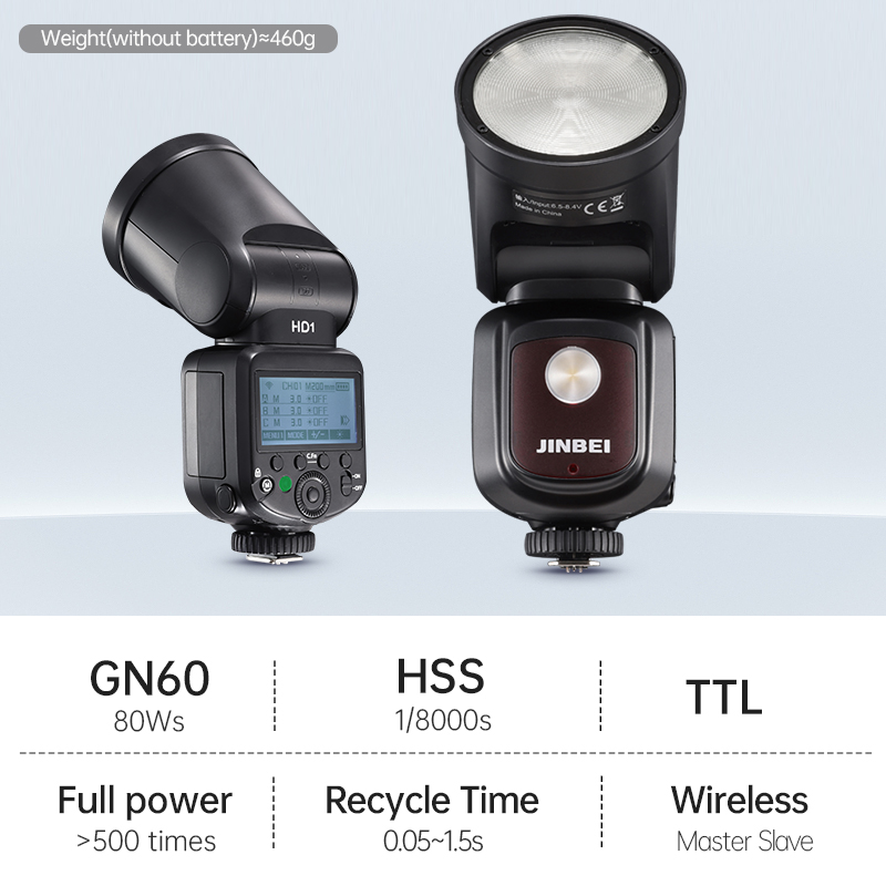JINBEI HD-1 Ronde kop HSS Spee - Outdoor Lighting Kits recensie en prijs