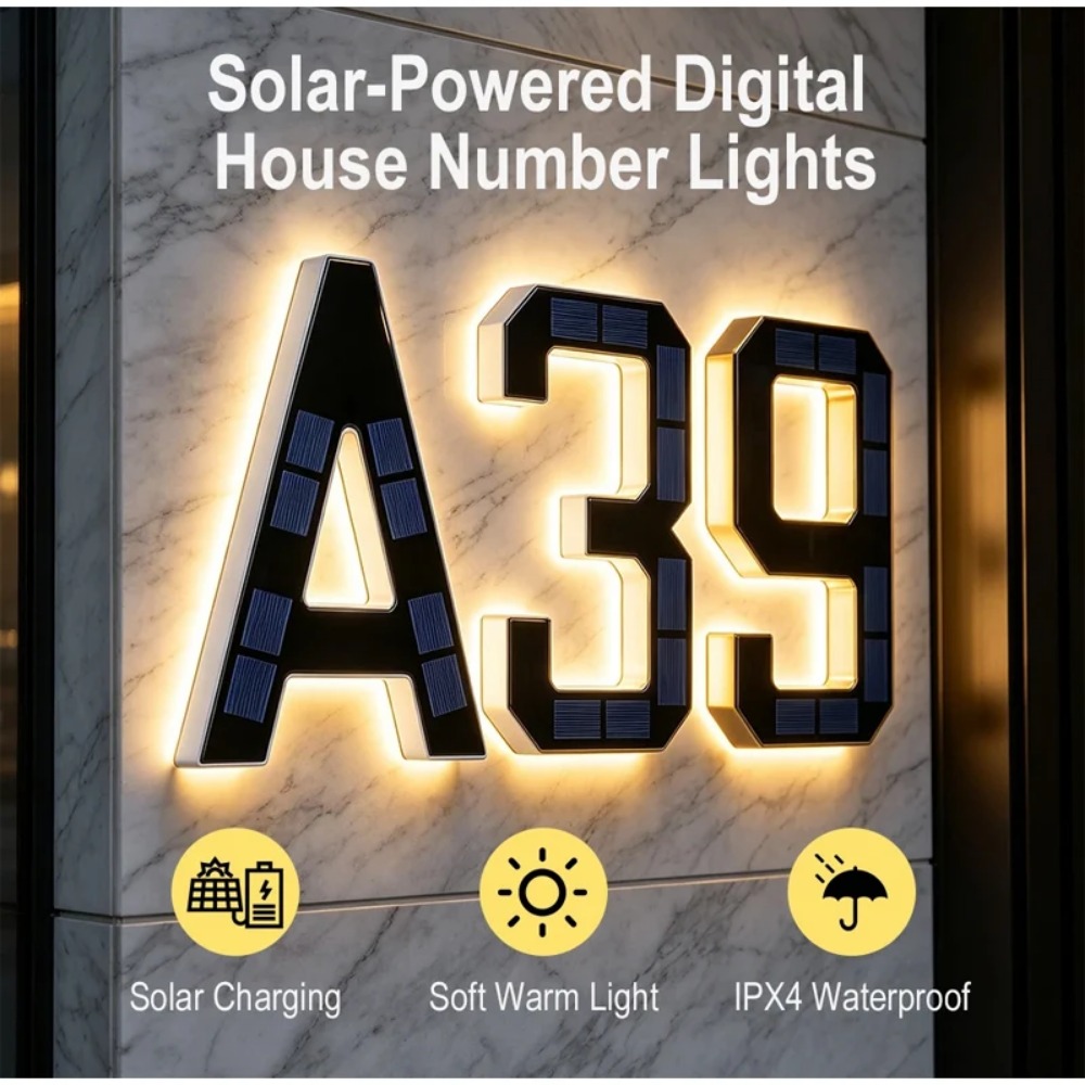 Nieuw zonne-adresbord LED-huis - Outdoor Lighting Experts recensie en prijs