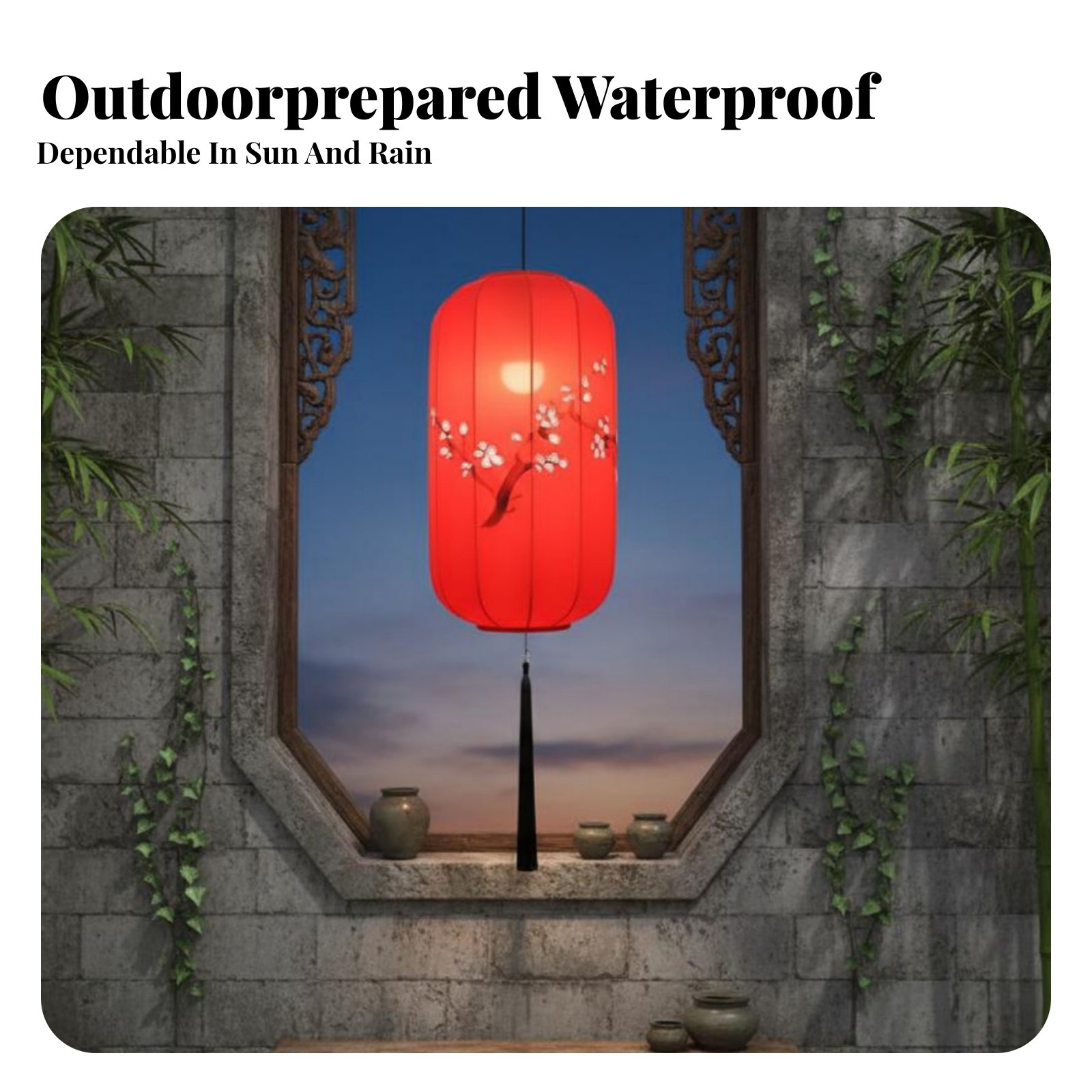 Handgeschilderde Chinese lanta - Outdoor Lighting Restaurant recensie en prijs