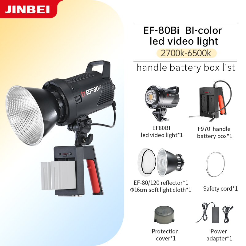 JINBEI EF-80Bi Handheld LED Vi - Outdoor Lighting Kits recensie en prijs