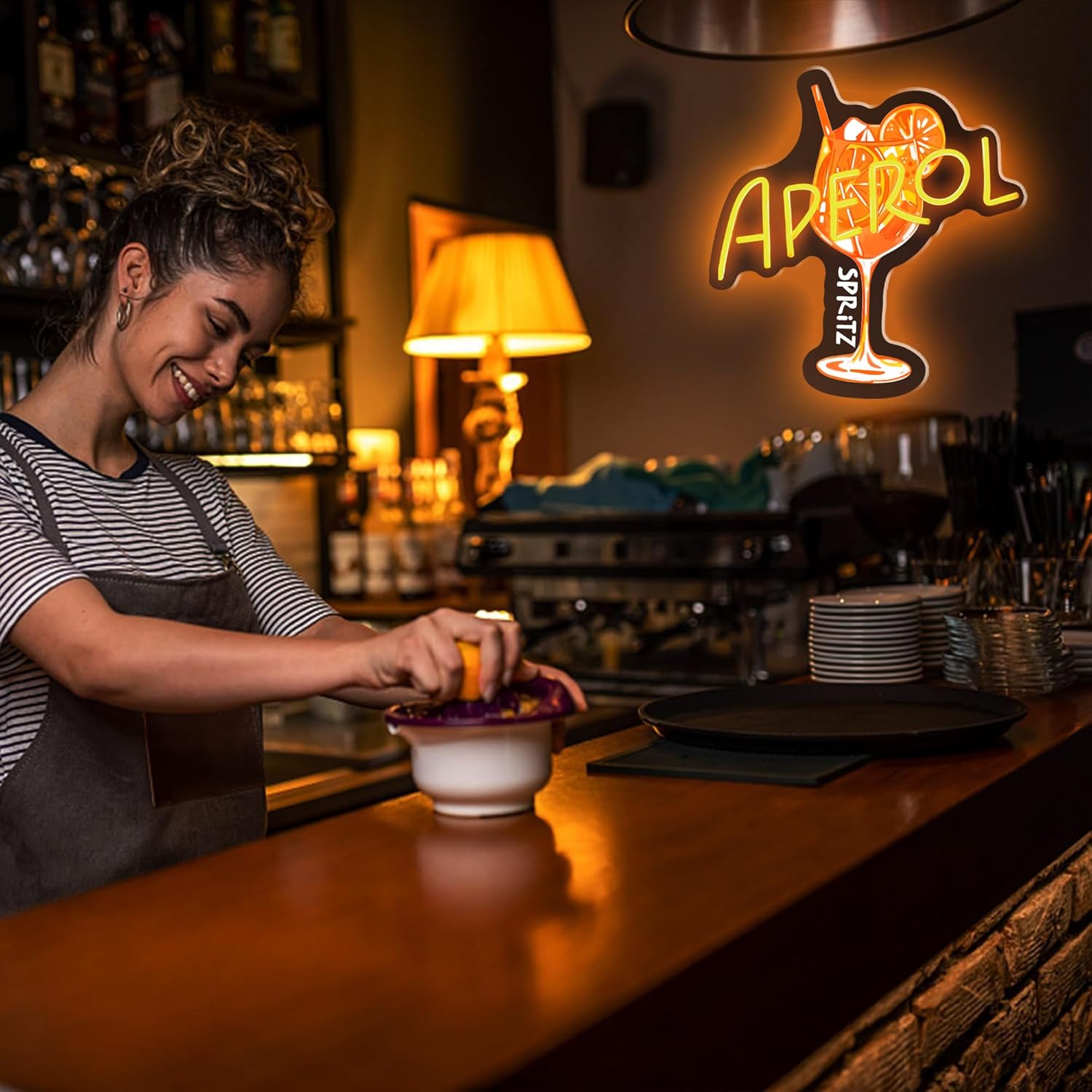 Oranje/Aperol Spritz Neonbord  - Outdoor Lighting Restaurant recensie en prijs