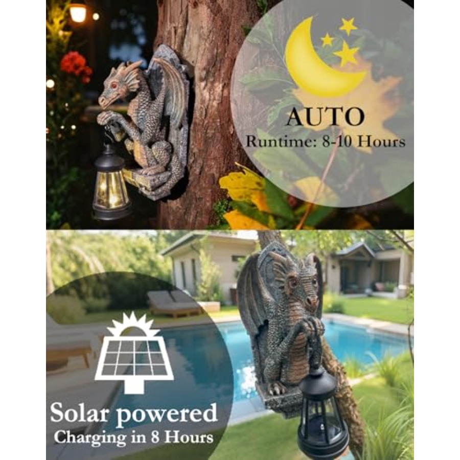 Draakstandbeeld zonnelantaarn  - Outdoor Lighting On Trees recensie en prijs