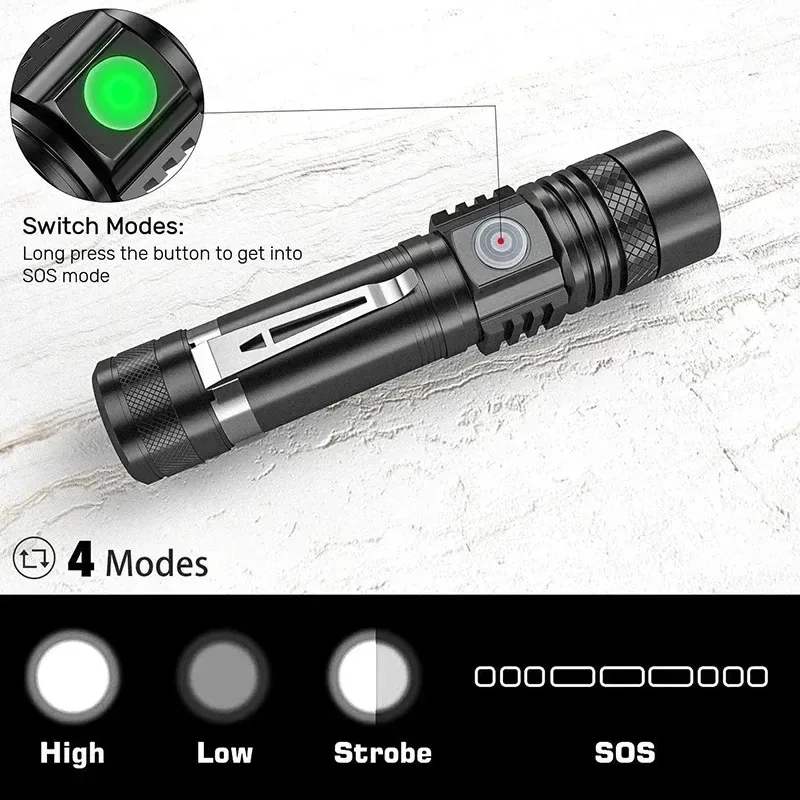 T6 LED oplaadbare zaklamp, 186 - Outdoor Lighting Fixtures recensie en prijs