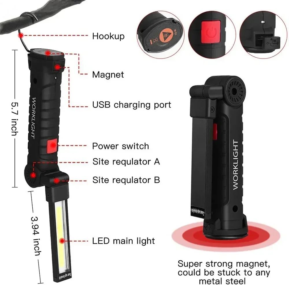 LED COB-zaklamp USB oplaadbare - Outdoor Lighting Fixtures recensie en prijs